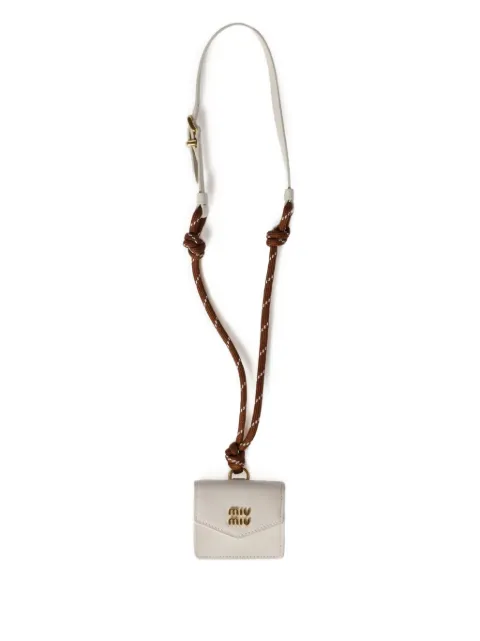 Miu Miu logo-lettering pouch