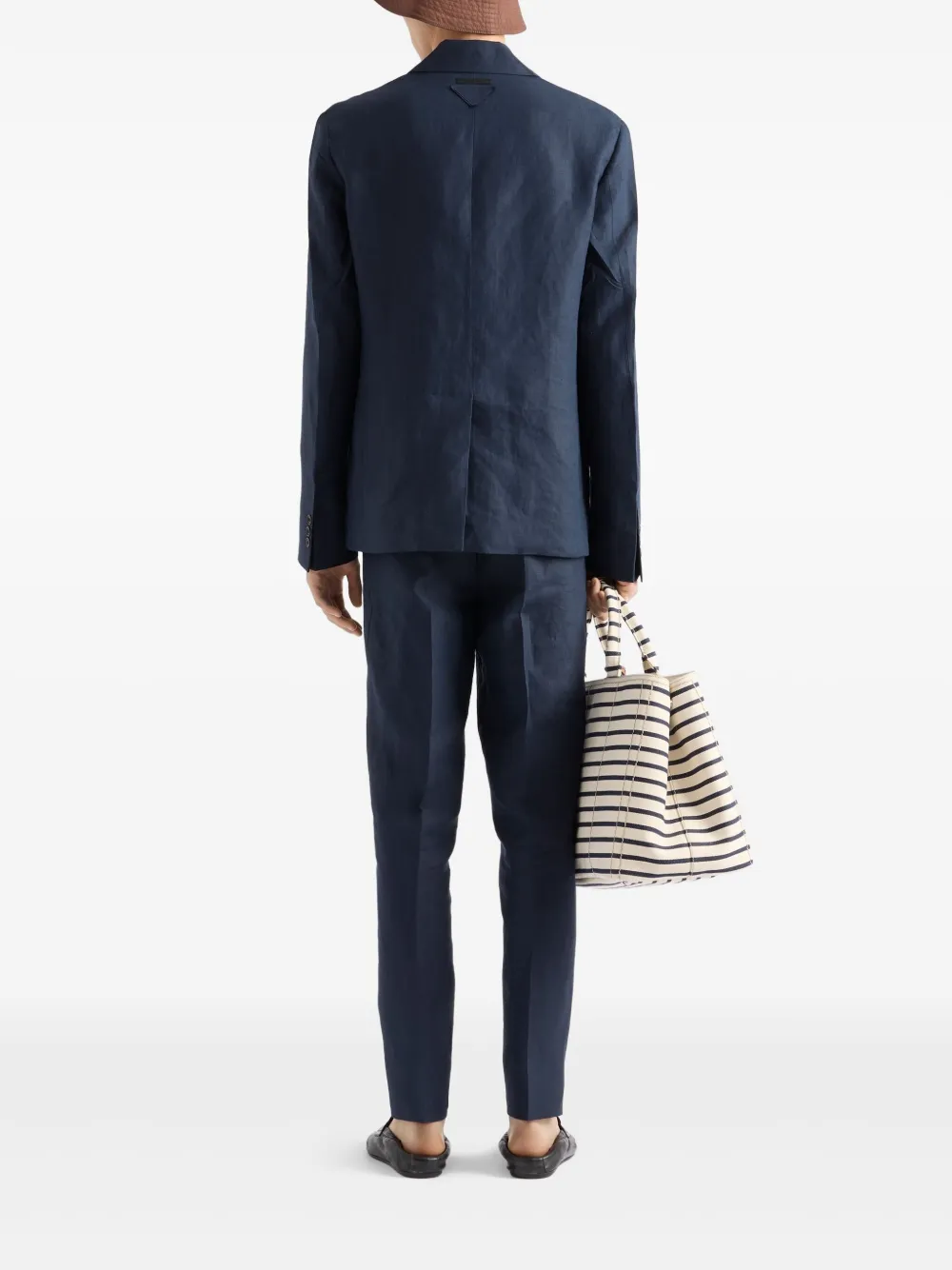 Prada Linnen broek Blauw