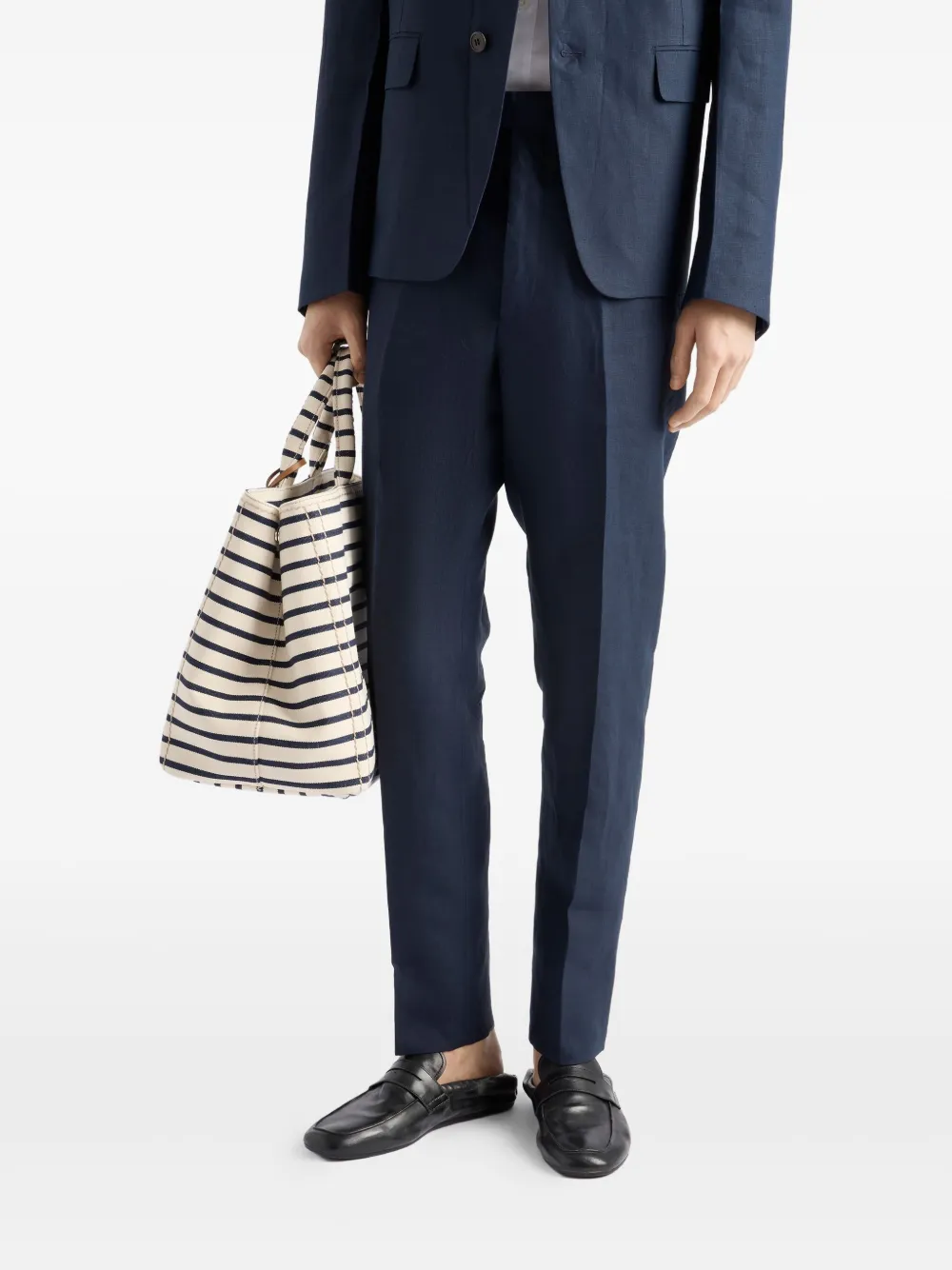 Prada Linnen broek Blauw