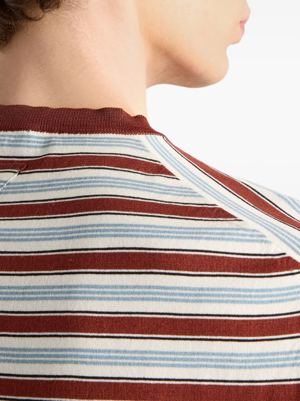 Prada Gestreept T-shirt Rood