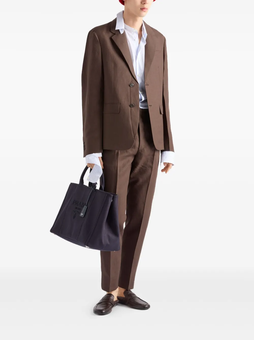 Prada Linnen broek - Bruin