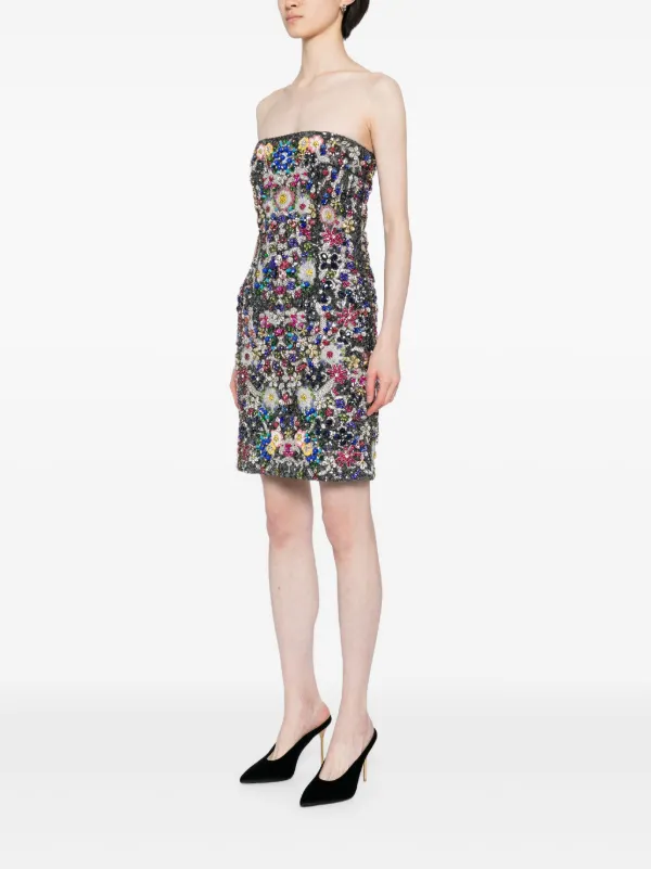 floral-lace minidress