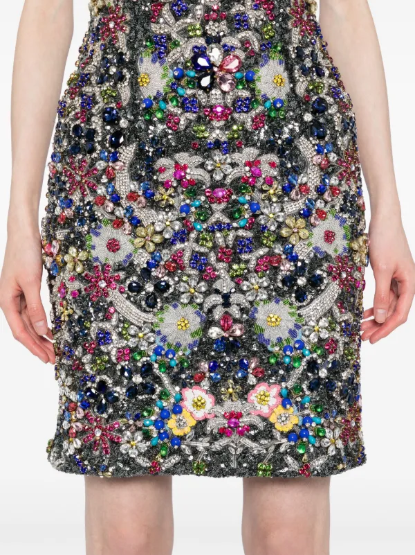 floral-lace minidress