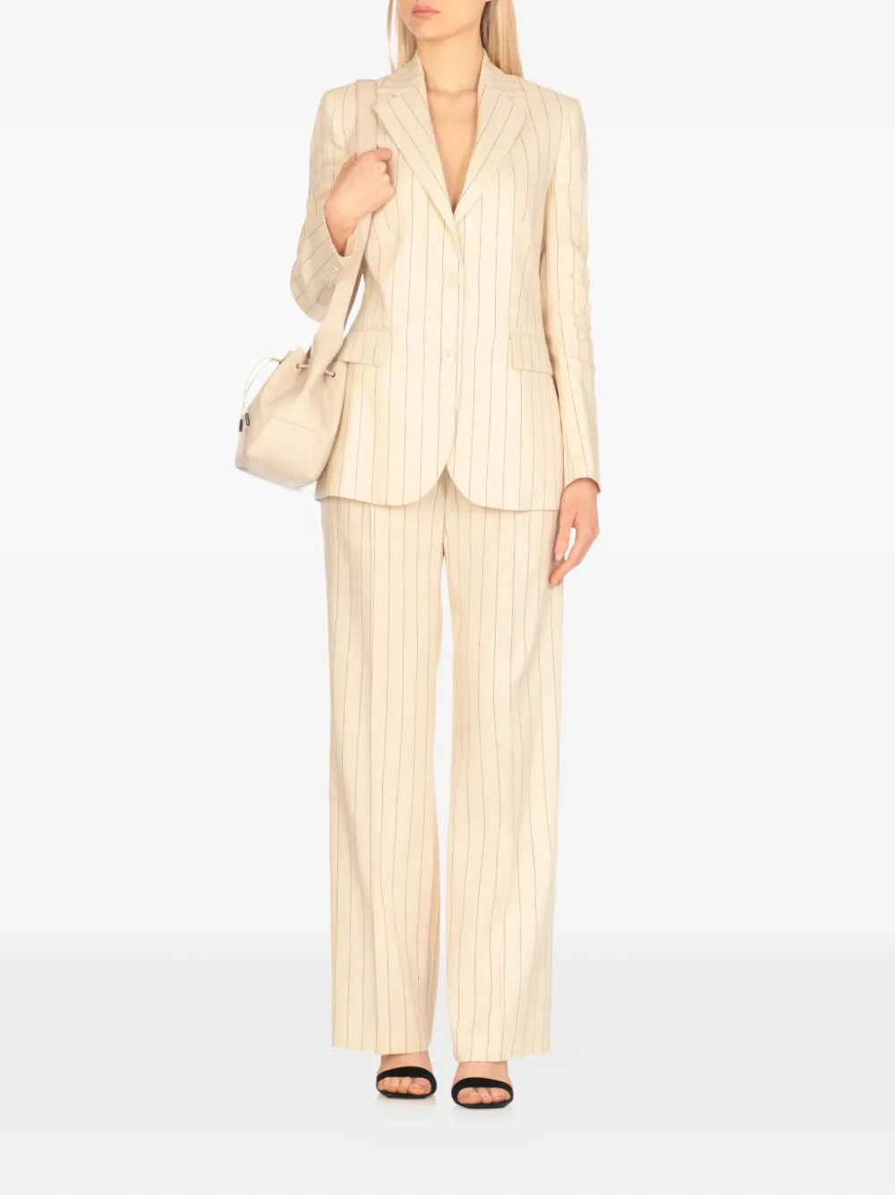 PT Torino Blazer met krijtstreep Beige