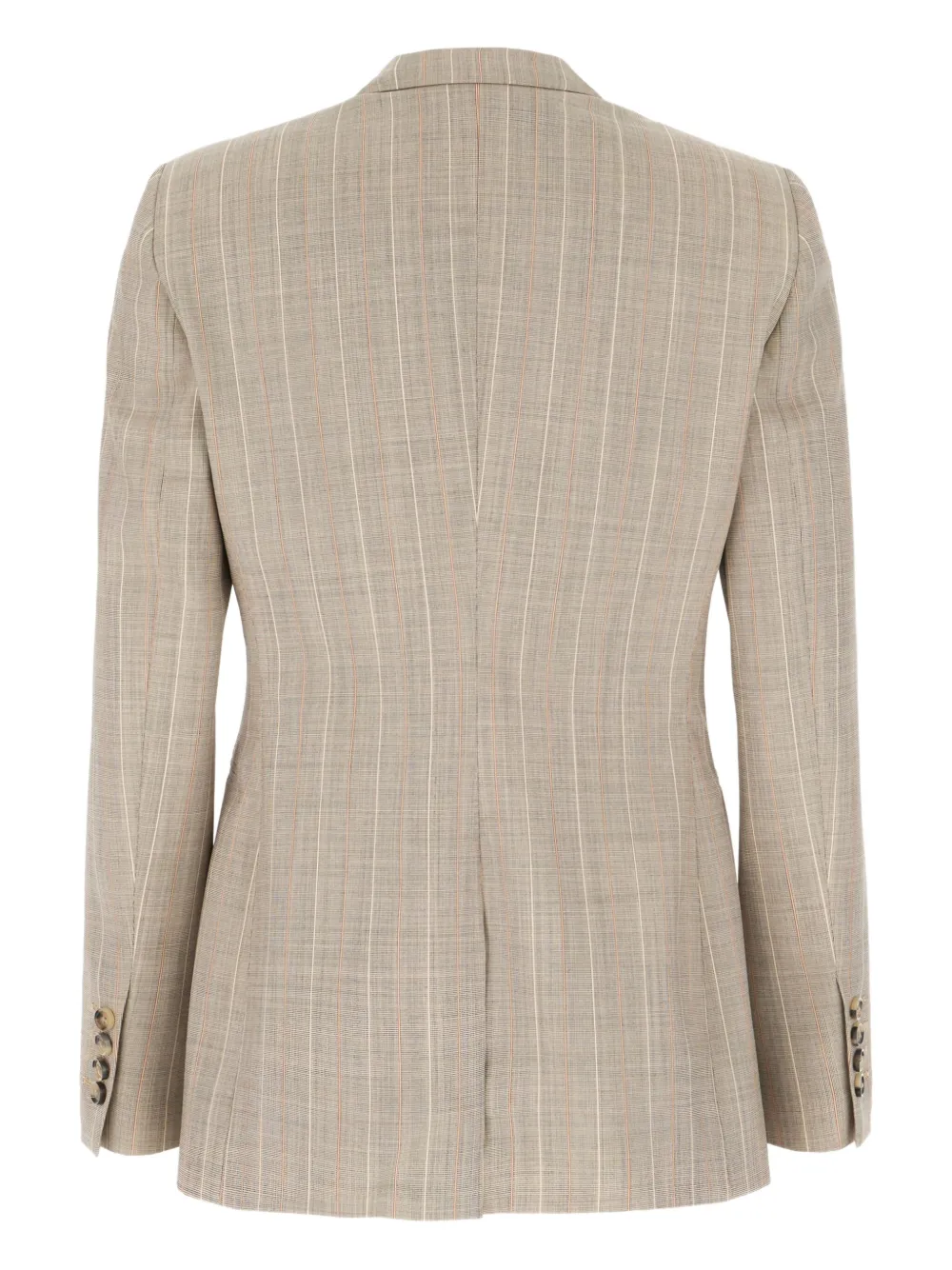 PT Torino Blazer met krijtstreep en dubbele rij knopen Beige
