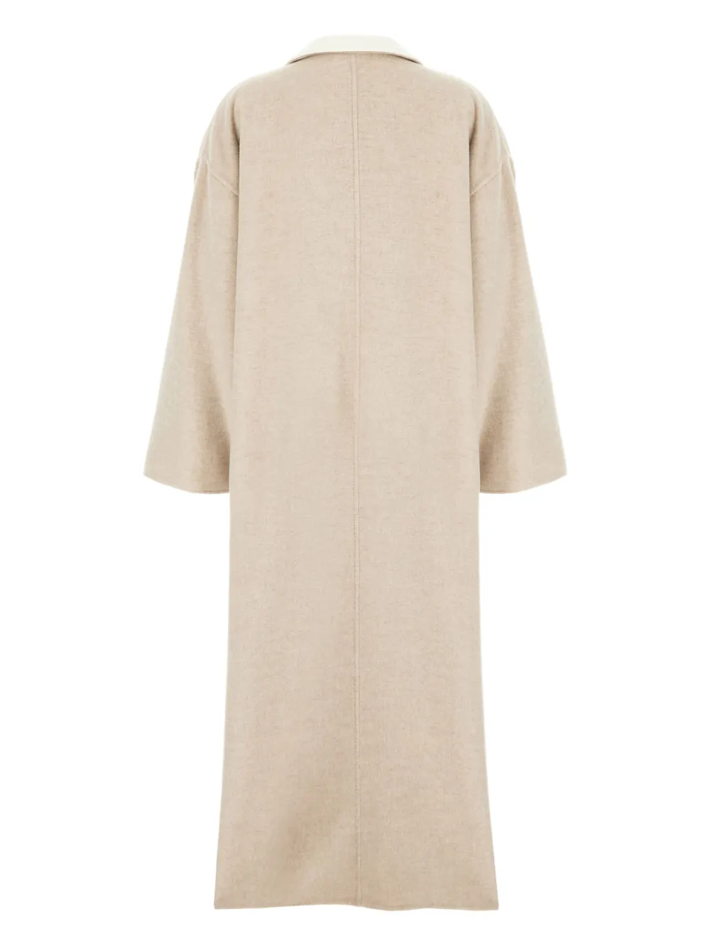 Max Mara Wool Blend Coat Lapel Contrasting In 中性色