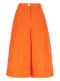 Malo pleated-front linen shorts - Orange