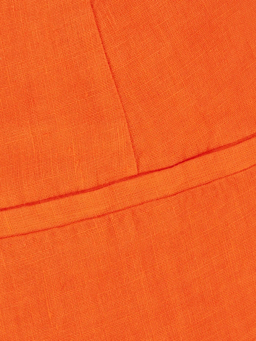 Malo Linnen shorts met geplooide voorkant Oranje