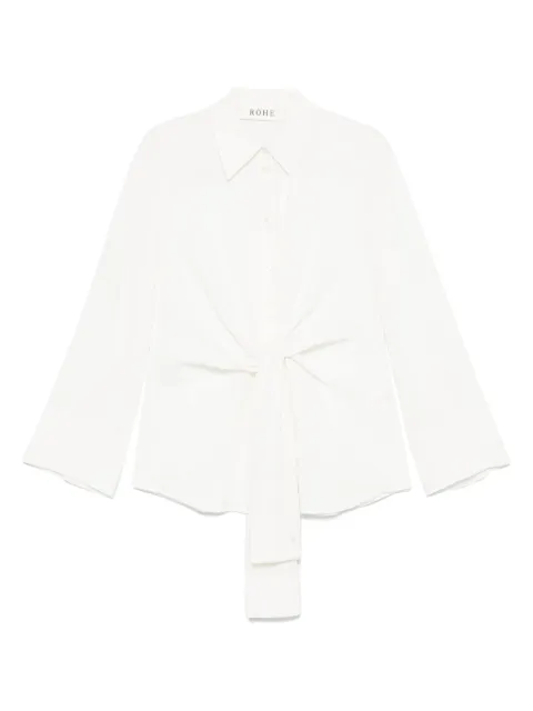 Róhe knotted hammered shirt