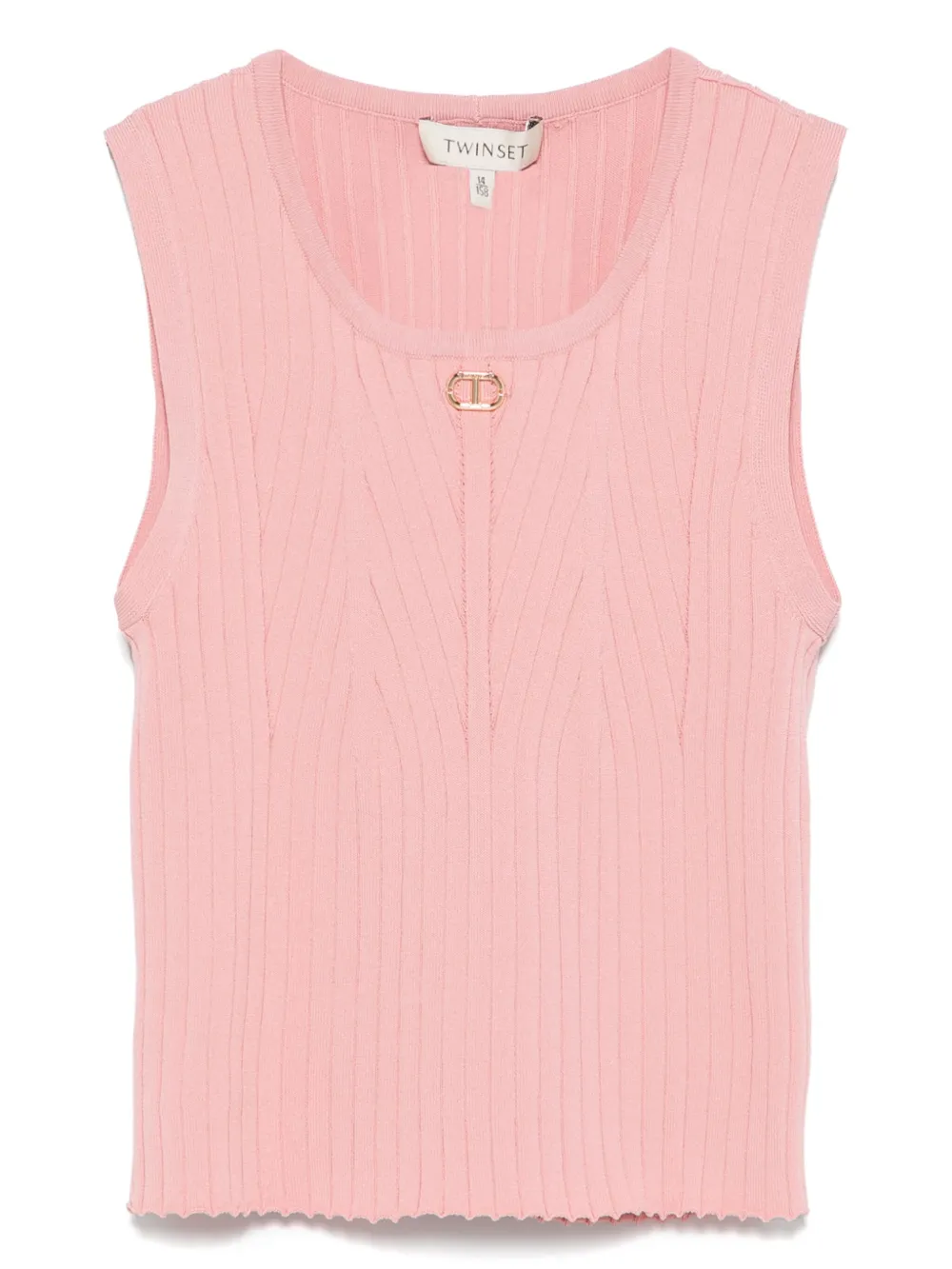 TWINSET Kids logo-appliqué vest - Rosa