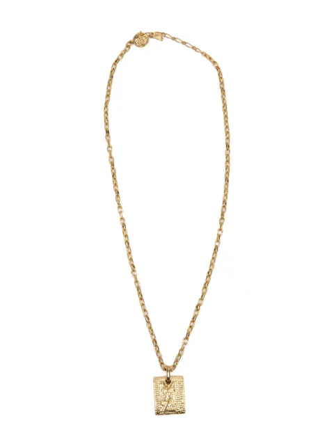 Saint Laurent Pre-Owned collar con logo Cassandre 1990