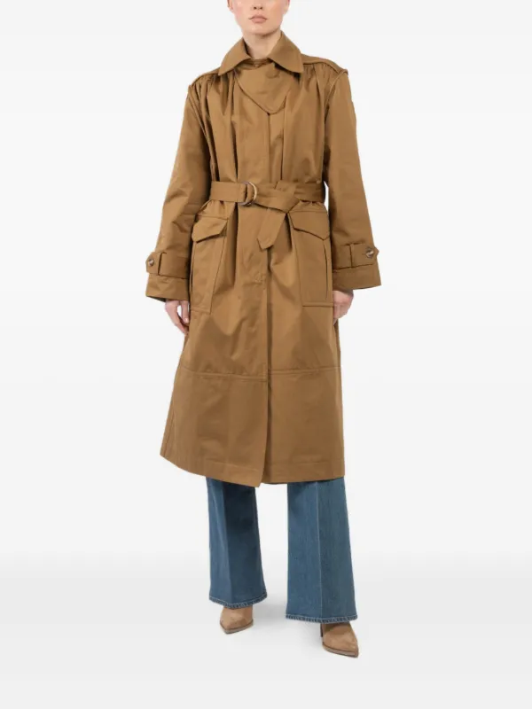ZIMMERMANN Illuminate Belted Trench Coat | Brown | FARFETCH SG