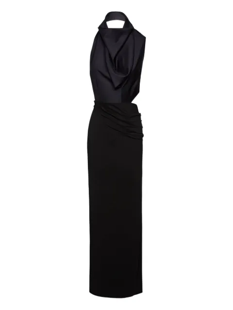 Magda Butrym draped halterneck evening dress