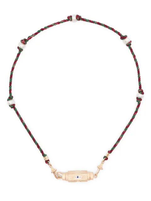 Marie Lichtenberg 14K yellow gold Evil Eye sapphire necklace