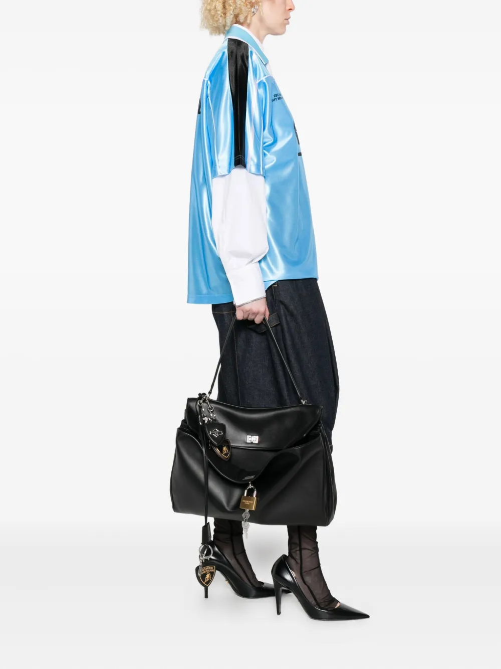 Balenciaga x Lamborghini grote Rodeo schoudertas - Zwart