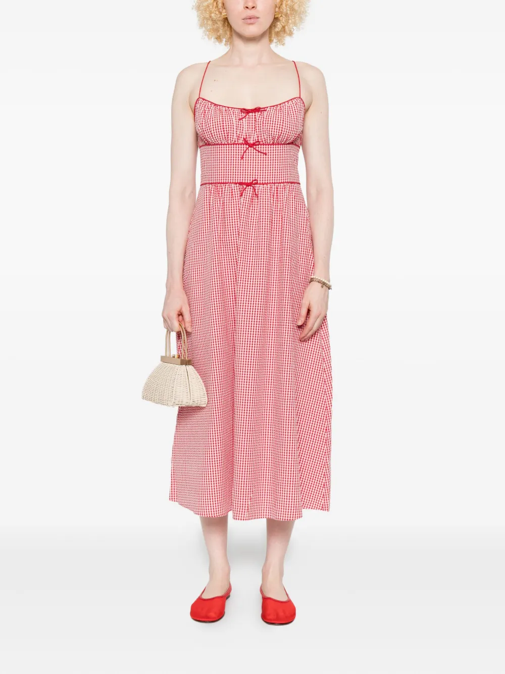 DÔEN Belline midi dress - Rood