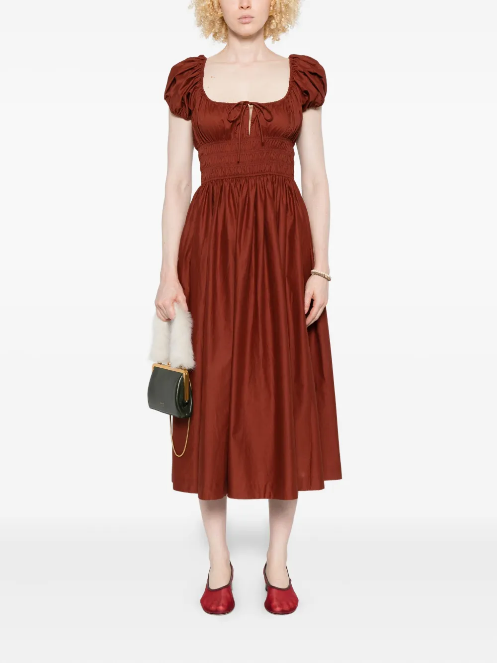 DÔEN Quinn midi dress - Bruin