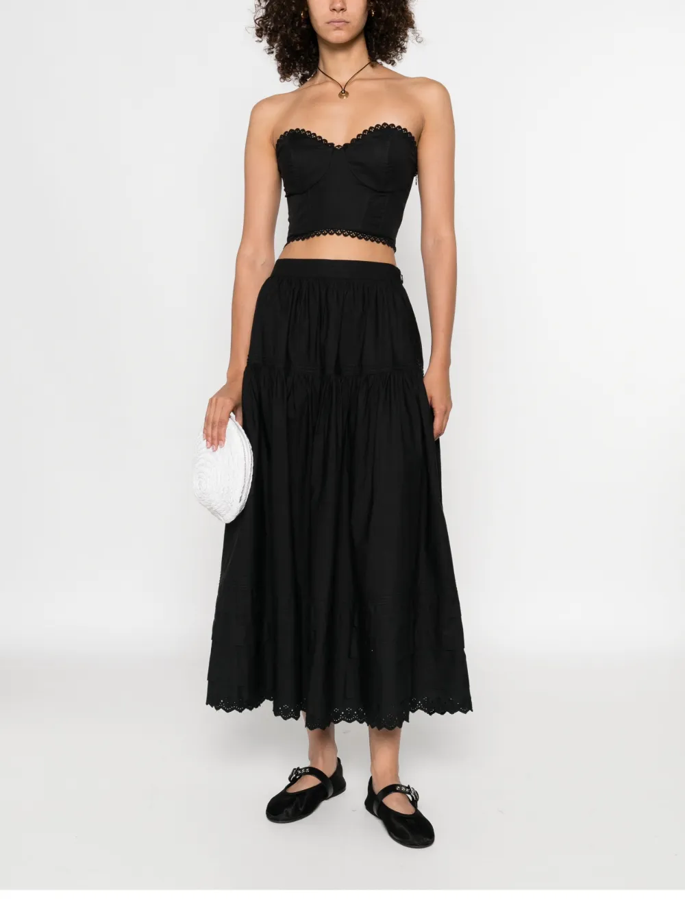 DÔEN Sebastiane maxi-rok - Zwart