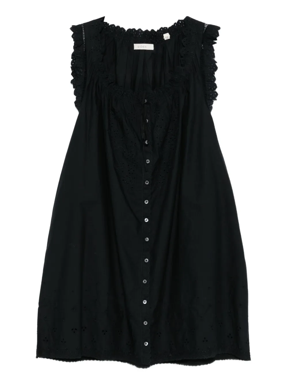 DÔEN Nessie broderie-anglaise mini dress | Black | Image 1