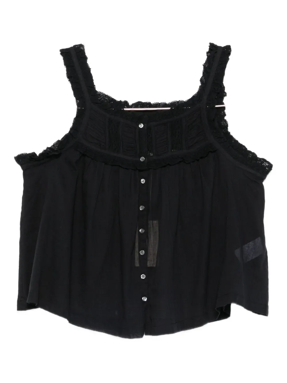 Doen Fidella Cropped Blouse In Black