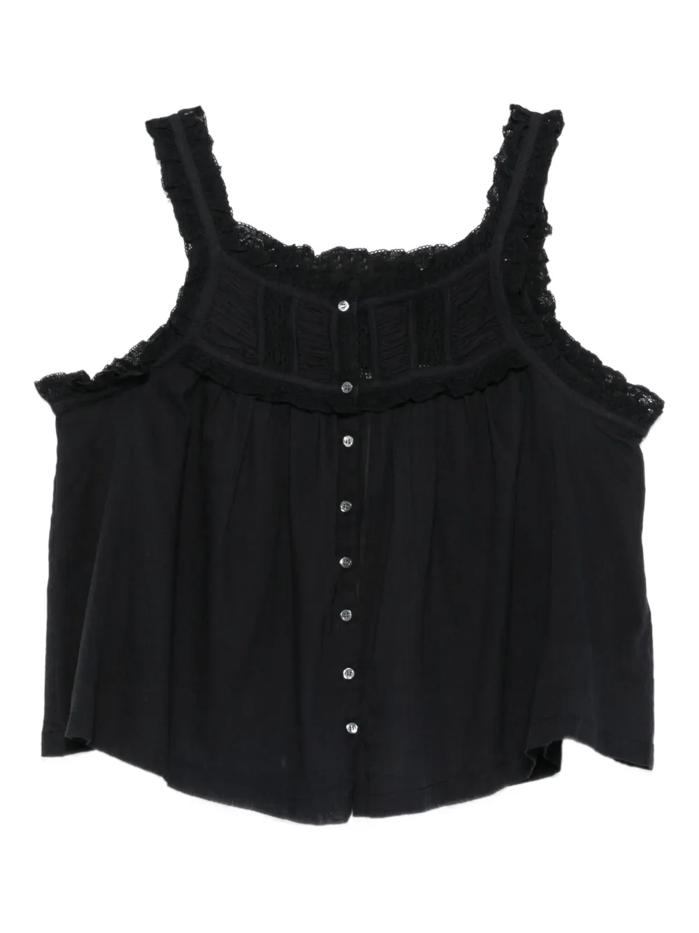 DÔEN Fidella cropped blouse | Black | Image 1