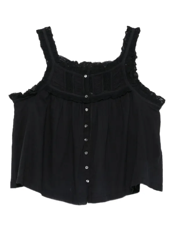 Dôen Fidella Cropped Blouse in Black