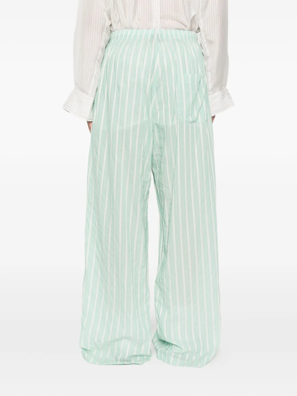 Balenciaga Gestreepte pyjamabroek Groen