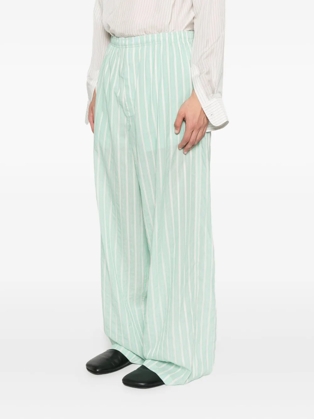 Balenciaga Gestreepte pyjamabroek Groen