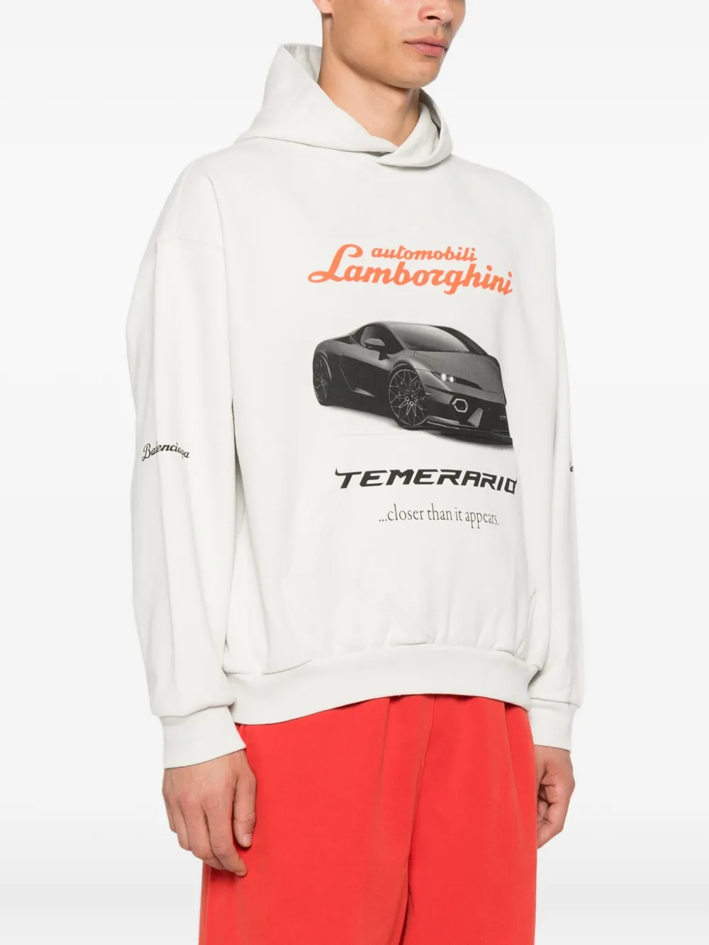 Balenciaga x Automobili Lamborghini hoodie met grafische print Beige