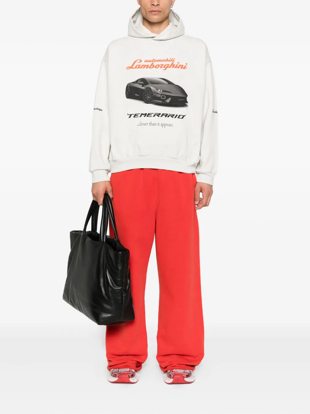 Balenciaga x Automobili Lamborghini hoodie met grafische print Beige