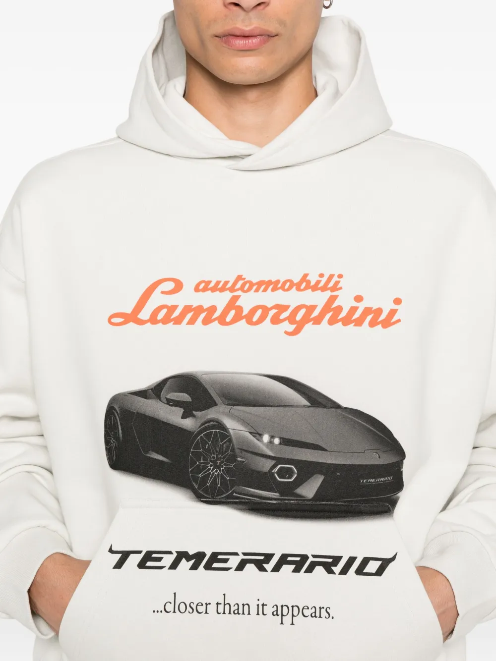 Balenciaga x Automobili Lamborghini hoodie met grafische print Beige