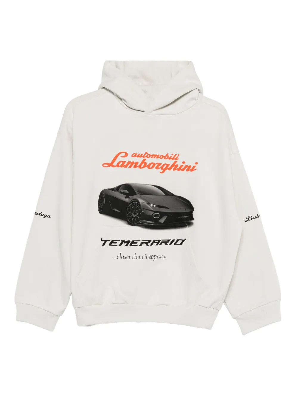 Balenciaga x Automobili Lamborghini graphic-print hoodie Beige