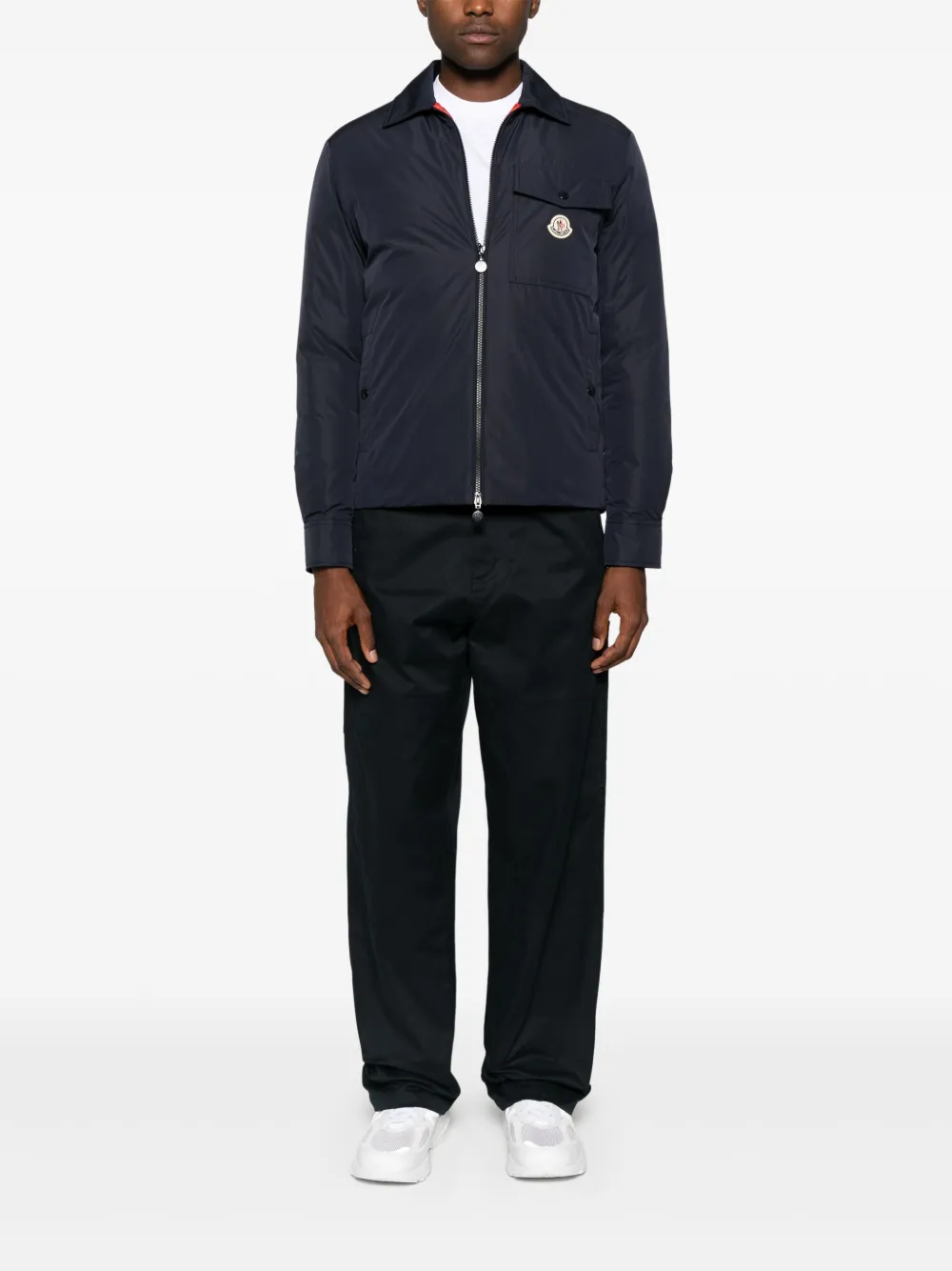 Moncler Logo-patch Trousers In Black
