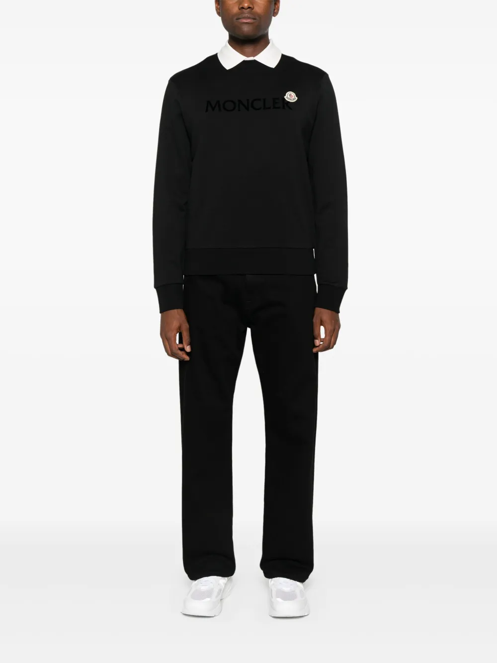 Moncler Double Logo sweatshirt - Zwart