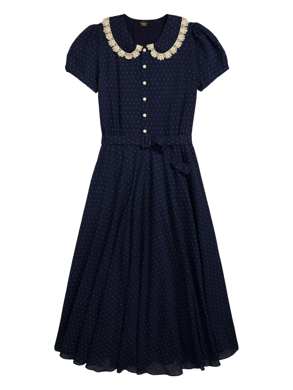 belted printed dress