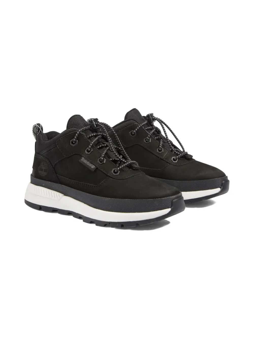 Timberland Kids leather sneakers - Zwart