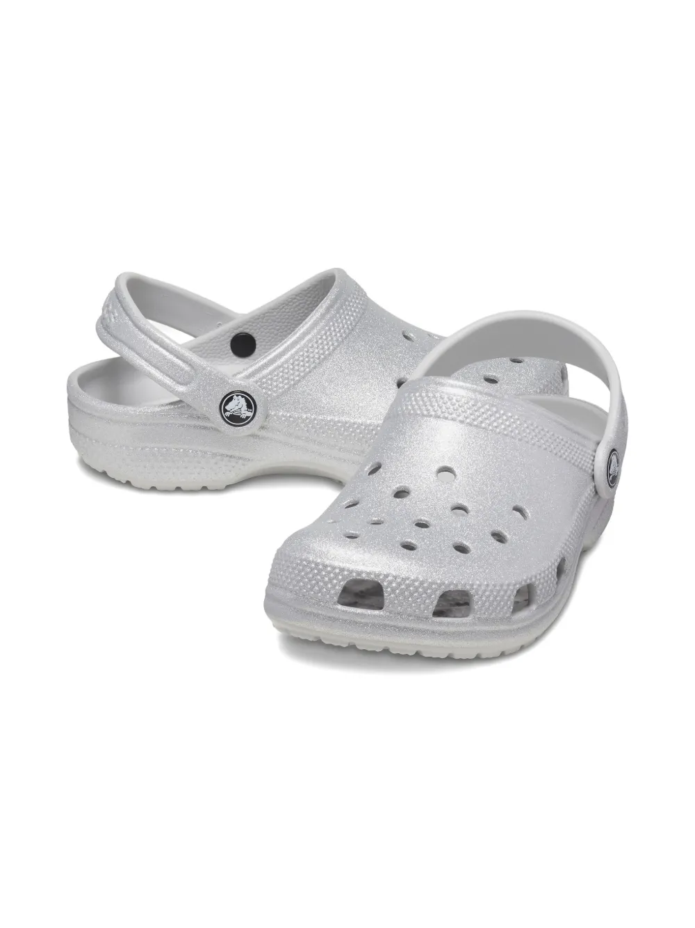 Crocs Kids glitter-detail clogs Grey