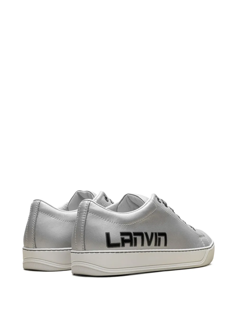 Lanvin "Metallic Grey" sneakers met logoprint Grijs