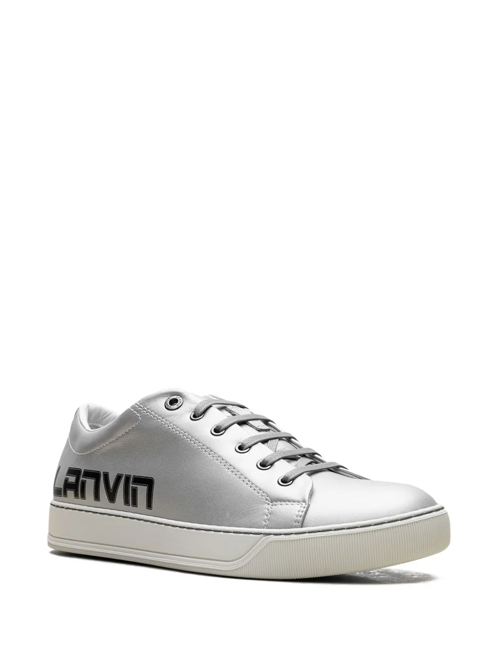 Lanvin "Metallic Grey" sneakers met logoprint Grijs