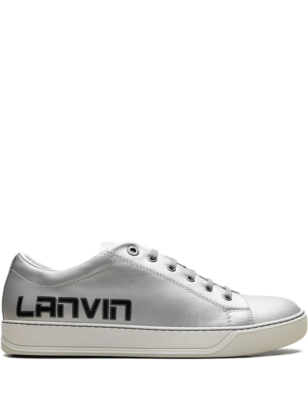 Lanvin "Metallic Grey" sneakers met logoprint Grijs