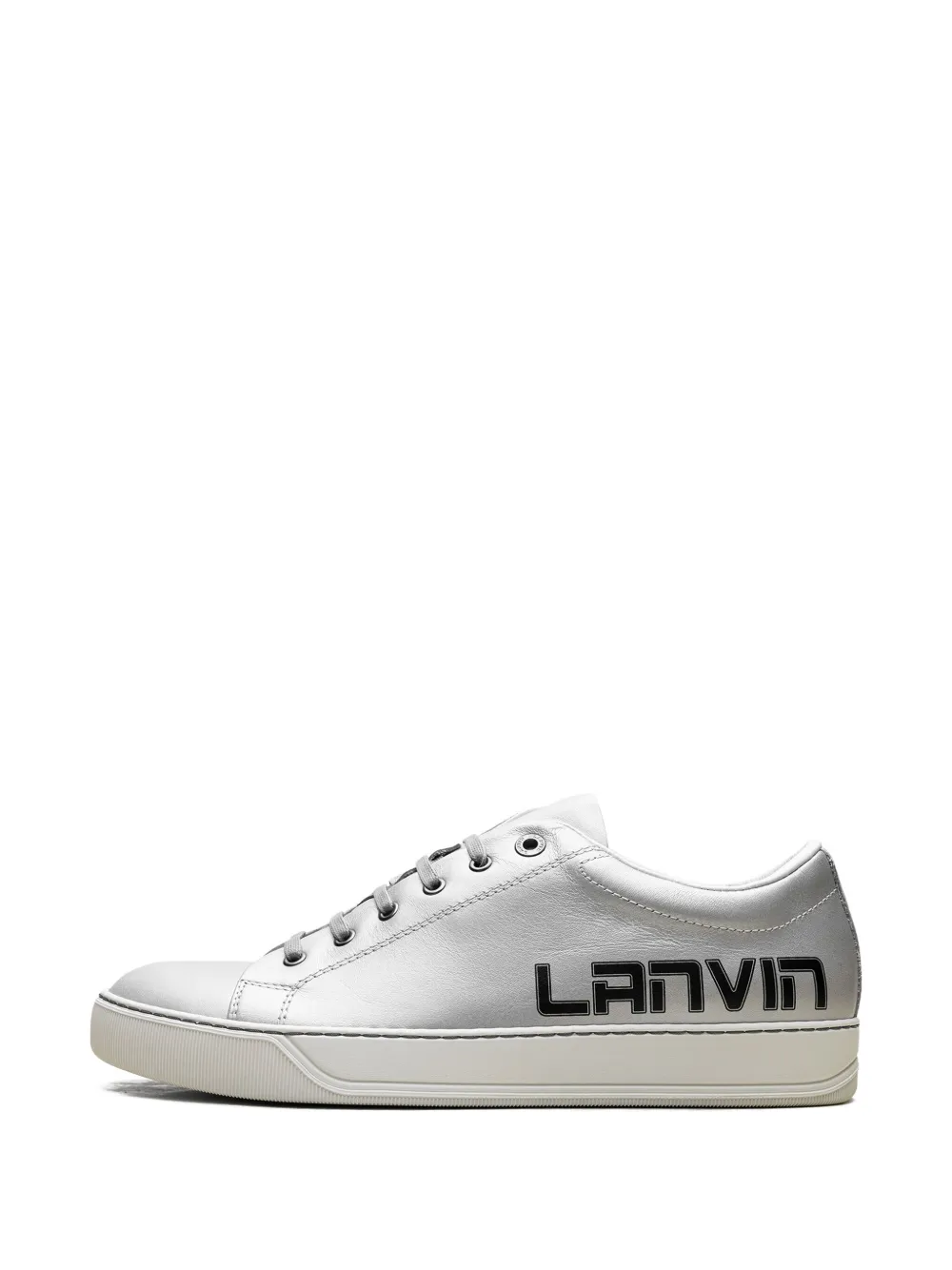 Lanvin "Metallic Grey" sneakers met logoprint Grijs