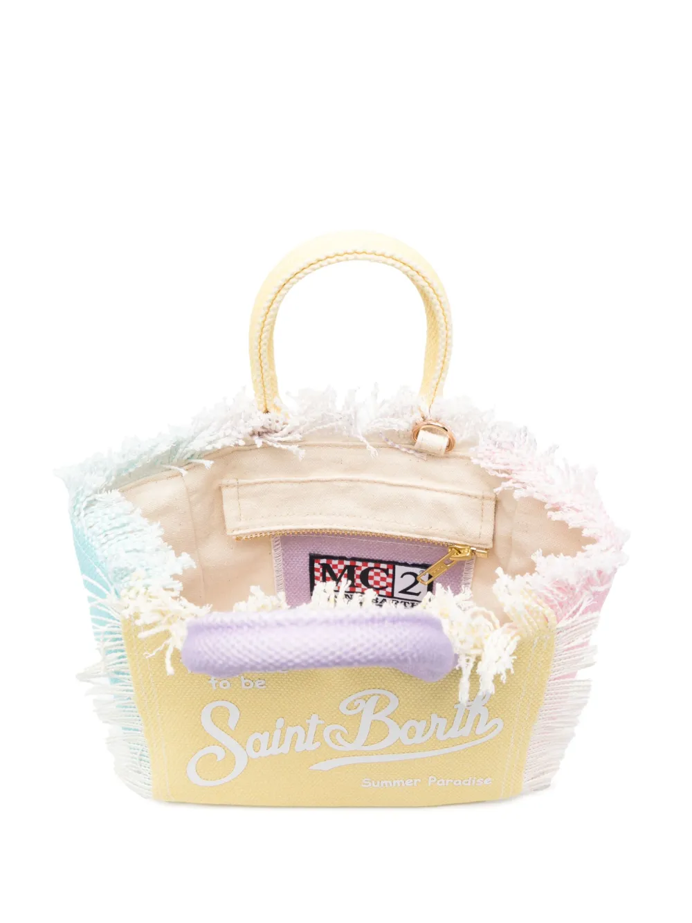 MC2 Saint Barth Kids Kleine Vanity shopper Geel