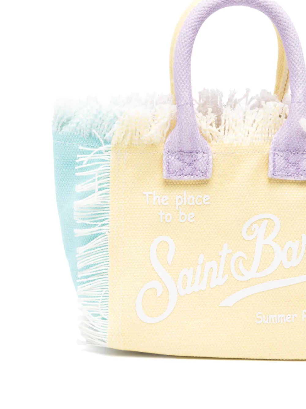 MC2 Saint Barth Kids Kleine Vanity shopper Geel
