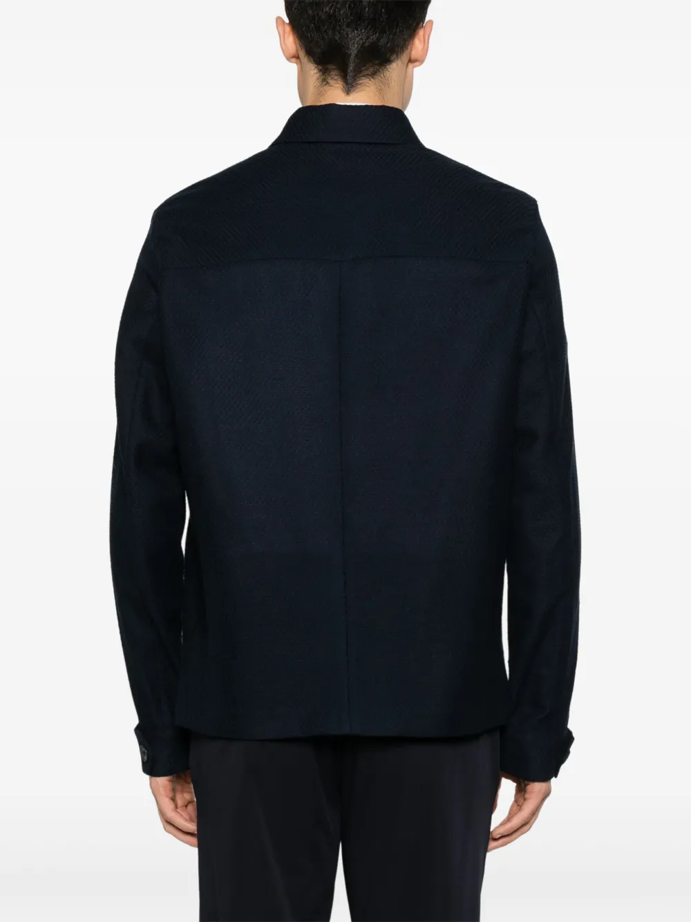 Herno Katoenen shirtjack Blauw