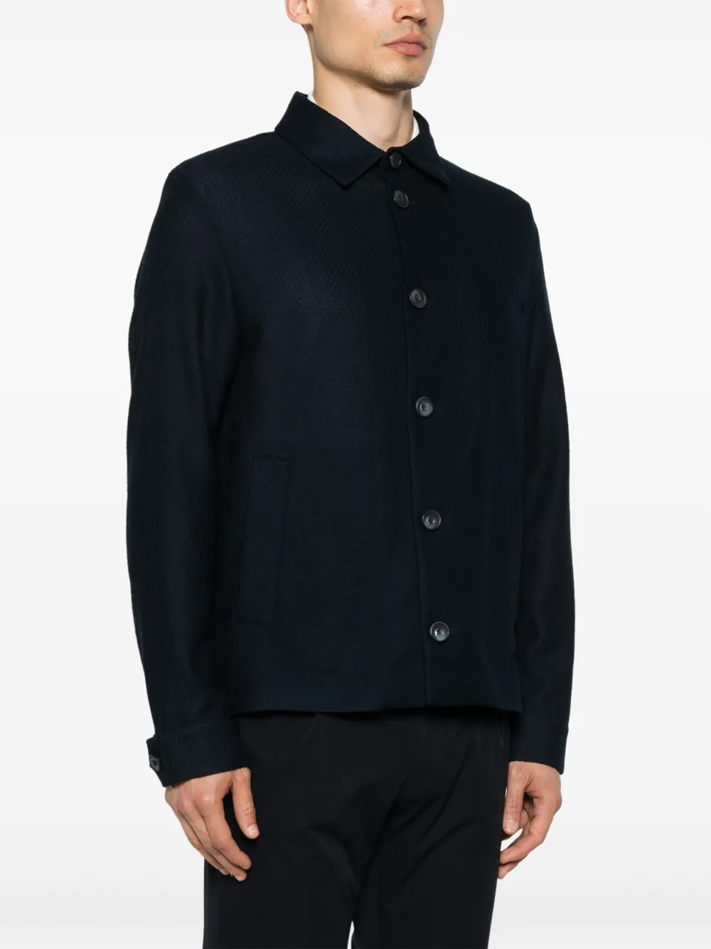 Herno Katoenen shirtjack Blauw