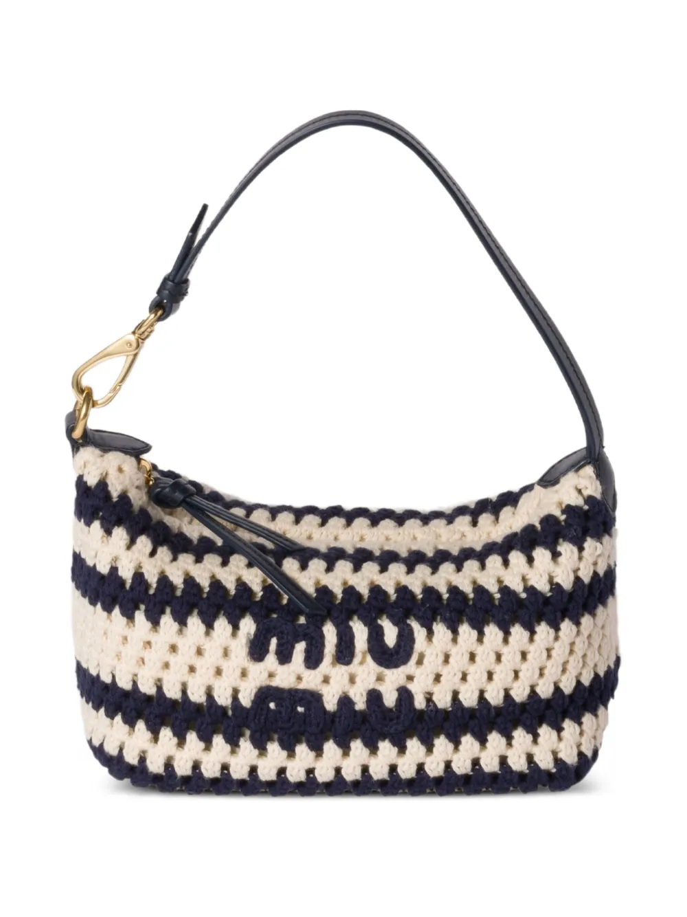 Miu Miu striped crochet shoulder bag | Blue | Image 1