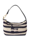 Miu Miu striped crochet shoulder bag - Blue