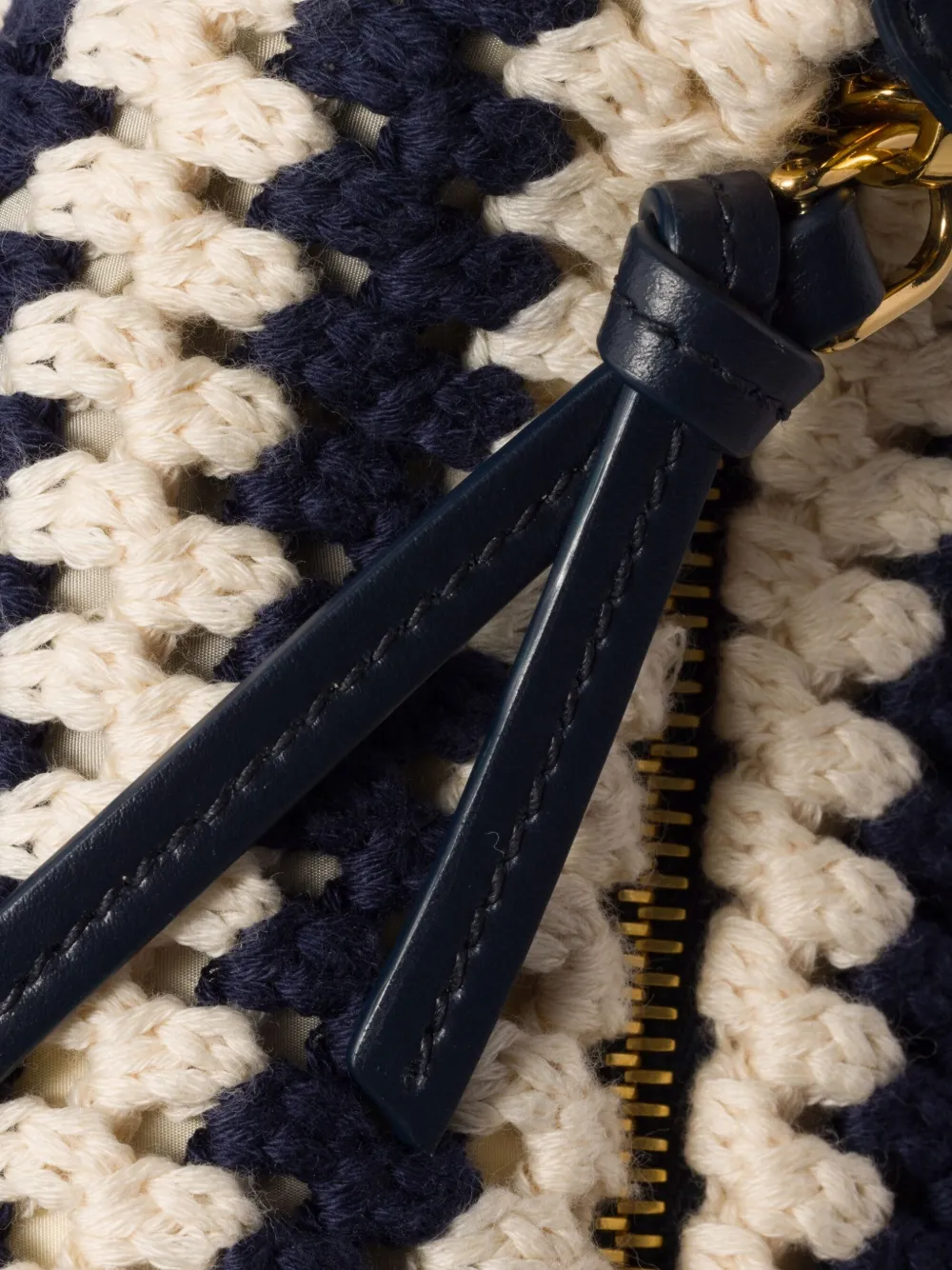 Miu Gestreepte schoudertas Blauw