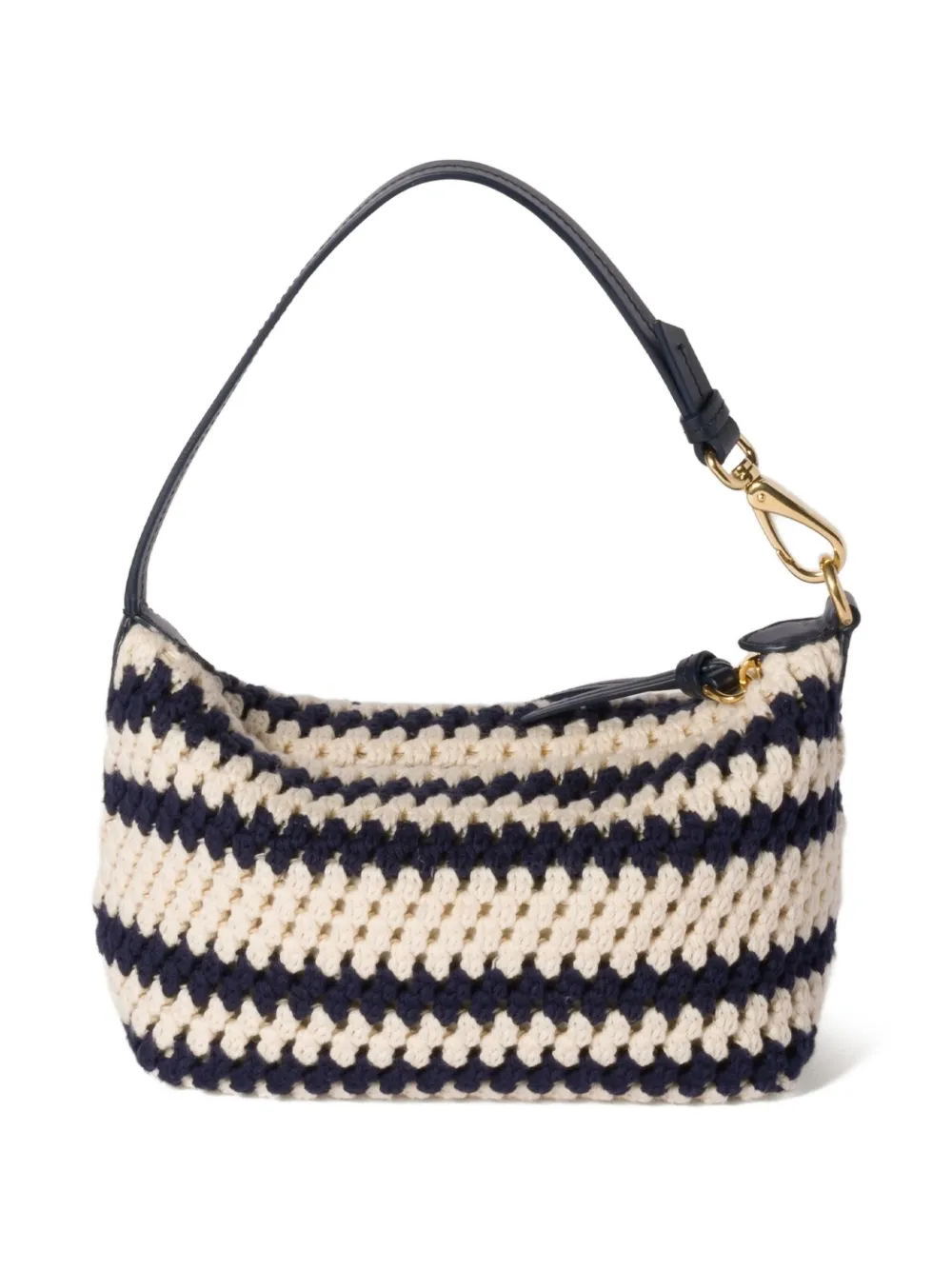 Miu Miu Gestreepte schoudertas - Blauw