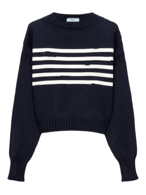 Prada striped cotton sweater